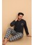 Flk 7014 Interlok Kışlık Ekose Pijamalı Erkek Pijama Takımı 2