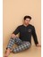 Flk 7014 Interlok Kışlık Ekose Pijamalı Erkek Pijama Takımı 3