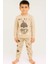 Ekru Ayıcık 4-5-6 Yaş Çocuk Alt Üst Takım Pijama Takım 1