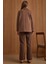 Pelerin ve Kol Patı Detaylı Kruvaze Kısa Kaban A.KAHVE 3161 7