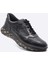 Hakiki Deri Siyah Sneaker Erkek Ayakkabı 9828 100 1