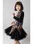 04-12 Yaş Tül Detaylı Elbise - Siyah 2