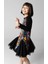 04-12 Yaş Tül Detaylı Elbise - Siyah 3