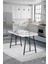 Elfin 70X110CM Sabit Efes Yemek Masası, Yemek Masası Takımı, Mutfak Masası, 4 Antrasit Sandalye 3