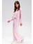 Kadın Uzun Kol Bisiklet Yaka Kruvaze Büzgülü Crop Pembe Ikili Takım C9T2N1 1