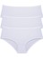 3 Adet Kadın Yüksek Bel Bato Külot Beyaz 1
