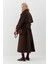 Çift Düğmeli Uzun Trenç Acı Kahve 5