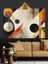 Geometrik Desen Soyut Sanat Dekoratif Kanvas - Mdf Ahşap Tablo 2