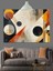 Geometrik Desen Soyut Sanat Dekoratif Kanvas - Mdf Ahşap Tablo 4