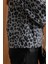 Çıt Çıt Kapamalı Pat Detaylı Leopar Desenli Kısa Kaban GRİ 3163-L 6