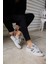 Pollo Kadın Gumus Yılan Malzeme Garnılı Bagcıklı Sneaker 3
