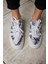 Pollo Kadın Gumus Yılan Malzeme Garnılı Bagcıklı Sneaker 6