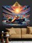 Hızlı Yarış Arabası Pistte Dekoratif Kanvas - Mdf Ahşap Tablo 2