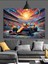 Hızlı Yarış Arabası Pistte Dekoratif Kanvas - Mdf Ahşap Tablo 3