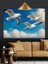 Deniz Üzerinde Uçan Martılar Dekoratif Kanvas - Mdf Ahşap Tablo 5