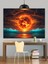 Güneşin Ateşli Patlaması Dekoratif Kanvas - Mdf Ahşap Tablo 3