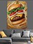 Büyük Hamburger ve Yanındaki Kızartmalar Dekoratif Kanvas - Mdf Ahşap Tablo 1