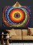 Soyut Renkli Çember Desen Dekoratif Kanvas - Mdf Ahşap Tablo 3