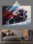 Motosiklet Hız Soyut Sanat Dekoratif Kanvas - Mdf Ahşap Tablo 3