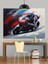 Motosiklet Hız Soyut Sanat Dekoratif Kanvas - Mdf Ahşap Tablo 4