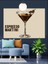 Espresso Martini Kokteyl Çizimi Dekoratif Kanvas - Mdf Ahşap Tablo 5
