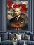Kurt ve Mustafa Kemal Atatürk Dekoratif Kanvas - Mdf Ahşap Tablo 2