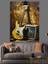 Retro Gitar ve Amfi Ile Müzik Dekoratif Kanvas - Mdf Ahşap Tablo 1