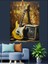 Retro Gitar ve Amfi Ile Müzik Dekoratif Kanvas - Mdf Ahşap Tablo 2