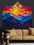 Canlı Renkli Soyut Dağ Manzarası Dekoratif Kanvas - Mdf Ahşap Tablo 4