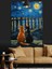 Vincent Van Gogh Yıldızlı Gece Resmi Dekoratif Kanvas - Mdf Ahşap Tablo 1