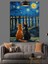 Vincent Van Gogh Yıldızlı Gece Resmi Dekoratif Kanvas - Mdf Ahşap Tablo 4