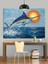 Kılıç Balığı Hız Okyanus Dekoratif Kanvas - Mdf Ahşap Tablo 4