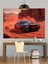 Kırmızı Dumanlı Siyah Spor Araba Dekoratif Kanvas - Mdf Ahşap Tablo 1