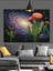 Kaktüs Galaksi Uzay Manzara Dekoratif Kanvas - Mdf Ahşap Tablo 5