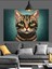Kedi Yüzü Yeşil Gözler Dekoratif Kanvas - Mdf Ahşap Tablo 2