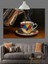 Sıcak Kahve Fincanı Kahverengi Tonlar Dekoratif Kanvas - Mdf Ahşap Tablo 1