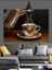Sıcak Kahve Fincanı Kahverengi Tonlar Dekoratif Kanvas - Mdf Ahşap Tablo 5