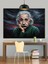 Albert Einstein Düşünen Portre Dekoratif Kanvas - Mdf Ahşap Tablo 3
