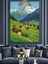 Yeşil Tepelerde Manzara Dekoratif Kanvas - Mdf Ahşap Tablo 1