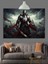 Zırhlı Savaşçı Karanlık Kılıç Dekoratif Kanvas - Mdf Ahşap Tablo 1