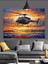 Kıyıdan Uçan Helikopter Dekoratif Kanvas - Mdf Ahşap Tablo 2