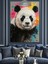 Beyaz Kürk Sevimli Bir Panda Dekoratif Kanvas - Mdf Ahşap Tablo 4