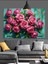 Pembe Güller Buketi Sanatı Dekoratif Kanvas - Mdf Ahşap Tablo 4