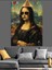 Gözlüklü Mona Lisa Portresi Dekoratif Kanvas - Mdf Ahşap Tablo 3