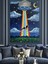 Ufo ve Inek Dekoratif Kanvas - Mdf Ahşap Tablo 5