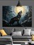 Uluyan Kurt Gece Manzarası Dekoratif Kanvas - Mdf Ahşap Tablo 4