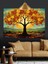 Renkli Hayat Ağacı Manzarası Dekoratif Kanvas - Mdf Ahşap Tablo 1