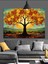Renkli Hayat Ağacı Manzarası Dekoratif Kanvas - Mdf Ahşap Tablo 2