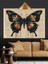 Büyük Mavi Kelebek Soyut Dekoratif Kanvas - Mdf Ahşap Tablo 4