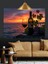 Şarap ve Günbatımı Yansıması Dekoratif Kanvas - Mdf Ahşap Tablo 5